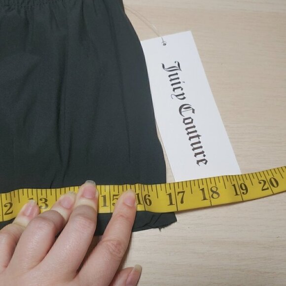 NWT JUICY COUTURE Black smocked puffed halter crop top - Picture 8 of 13